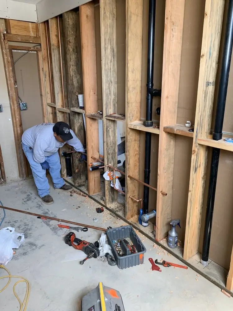 Commercial rough-in plumbing for Water Heater Replacement in New River